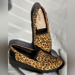 CLARKS Women's Ultimate Comfort Faux Suede Animal Print Slip On Loafers …